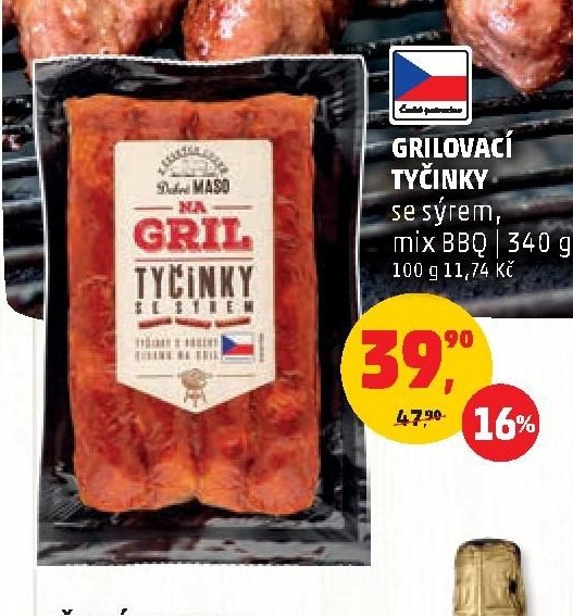 Grilovací tyčinky se sýrem