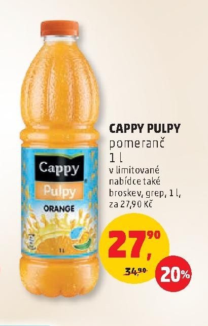 Cappy Pulpy pomeranč 1 l