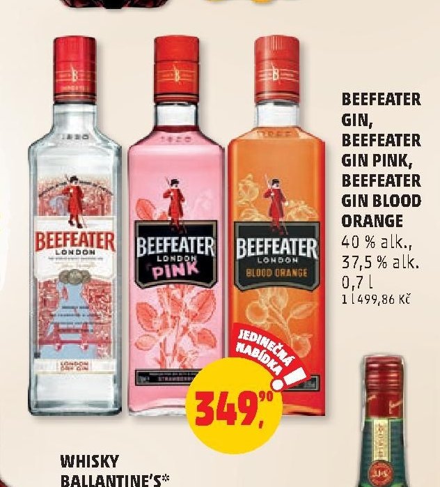 Beefeater Gin, Beefeater Gin Pink, Beefeater Gin Blood Orange 0,7 l