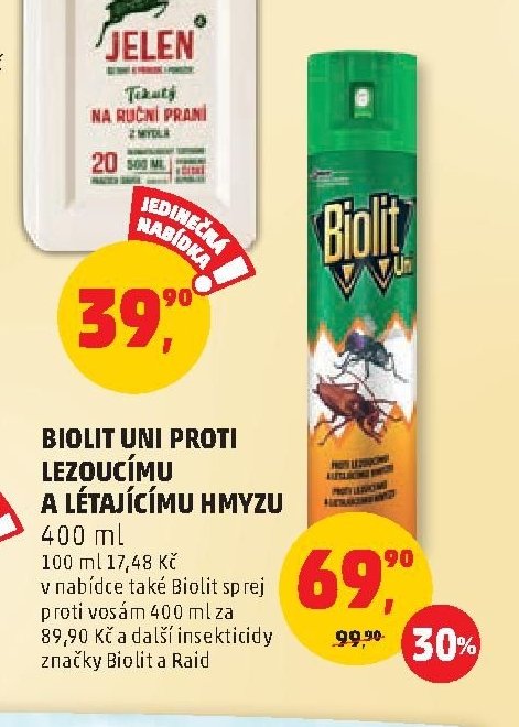 Biolit Uni proti lezoucímu a létajícímu hmyzu