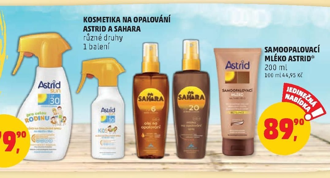 Kosmetika na opalování Astrid a Sahara