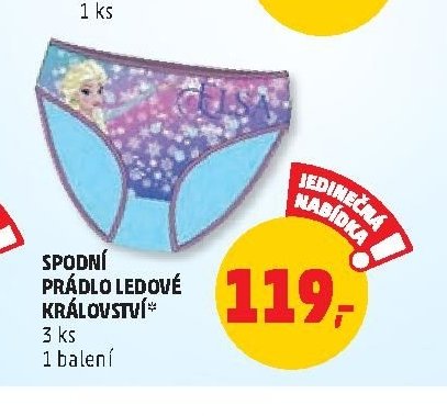 SPODNÍ PRÁDLO LEDOVÉ KRÁLOVSTVÍ