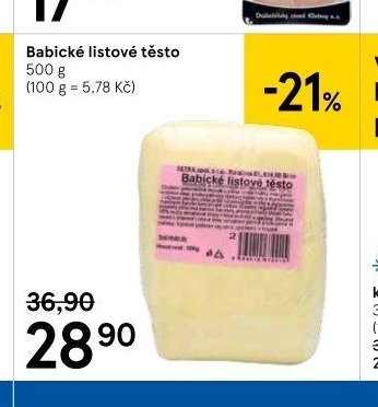 Babické listové těsto