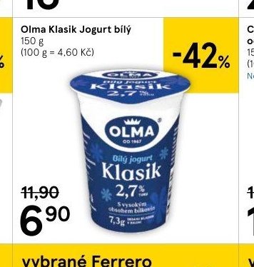 Olma Klasik Jogurt bílý