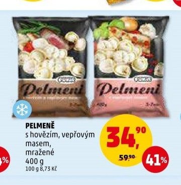 PELMENĚ s hovězím, vepřovým masem, mražené