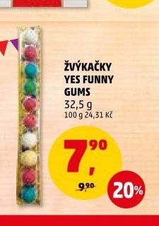 Žvýkačky Yes Funny Gums
