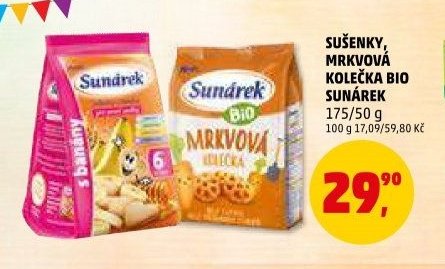Sušenky, Mrkvová kolečka BIO Sunárek