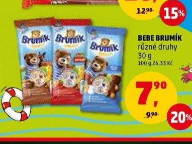 BEBE BRUMÍK různé druhy 30 g