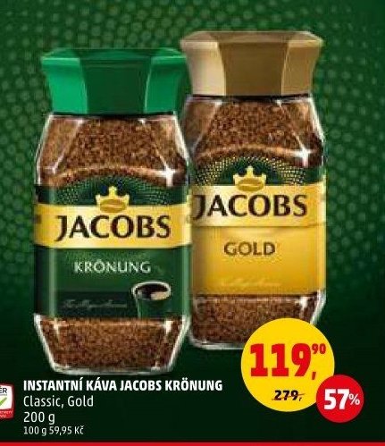 INSTANTNÍ KÁVA JACOBS KRÖNUNG Classic, Gold 200 g