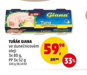 Tuňák Giana ve slunečnicovém oleji