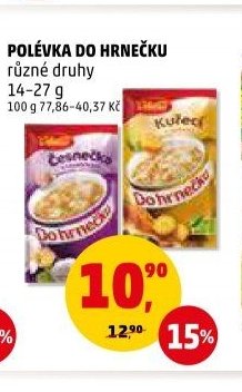 Polévka do hrnečku různé druhy