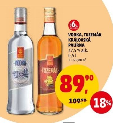 Vodka, Tuzemák Královská Palírna