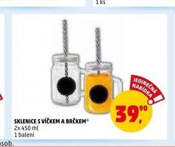 SKLENICE S VÍČKEM A BRČKEM