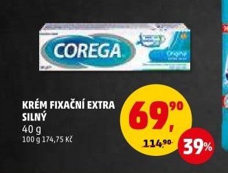 Krém fixační Extra silný Corega