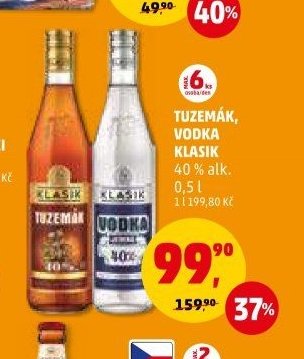 Tuzemák, Vodka Klasik 0,5 l