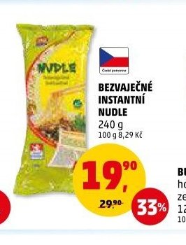 BEZVAJEČNÉ INSTANTNÍ NUDLE