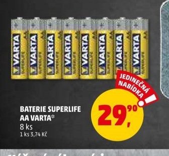 Baterie Superlife AA Varta 8 ks