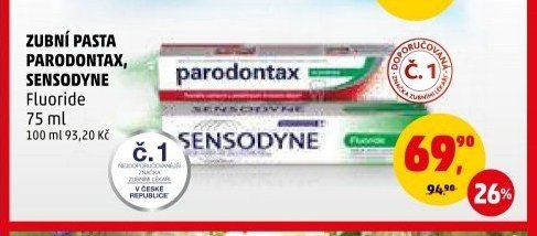 ZUBNÍ PASTA PARODONTAX, SENSODYNE