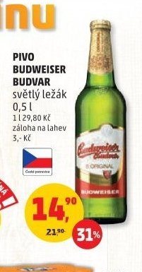PIVO BUDWEISER BUDVAR