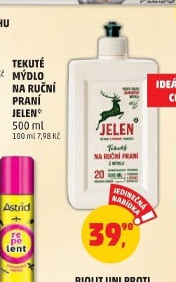 TEKUTÉ MÝDLO NA RUČNÍ PRANÍ JELEN