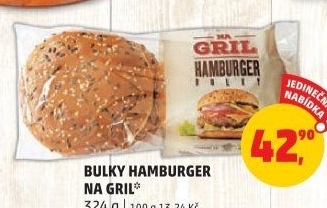 Bulka na hamburger Na gril Penny