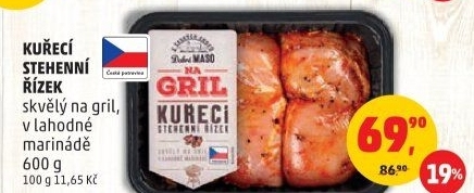 Marinovaný kuřecí stehenní řízek Na gril Penny