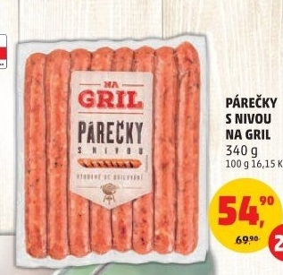 Párečky s nivou Na gril Penny