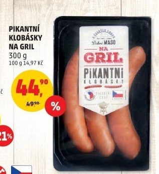 Pikantní klobása Na gril Penny