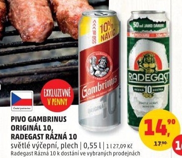 Pivo světlé výčepní Originál 10° Gambrinus