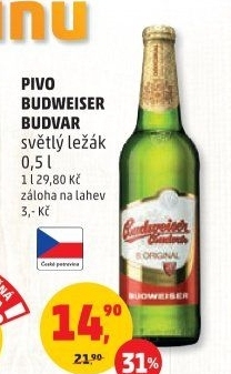 Pivo světlý ležák B: Original Budweiser Budvar