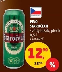 Pivo světlý ležák Staročech