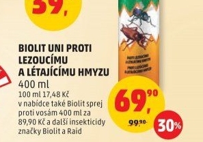 Přpravek proti vosám sprej Plus Biolit