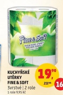 Utěrky kuchyňské 3vrstvé Fine&amp