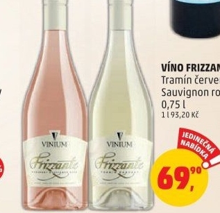 Víno Frizzante Tramín červený Vinium Velké Pavlovice