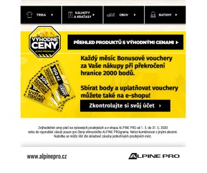 akční leták ALPINE PRO 22.5.2020-31.5.2020