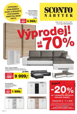 akční leták Sconto nábytek 29.5.2020-18.6.2020