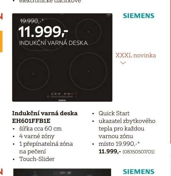 Indukční varná deska EH601FFB1E