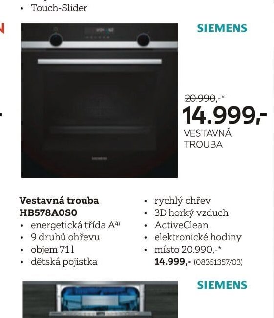 Vestavná trouba HB578A0S0