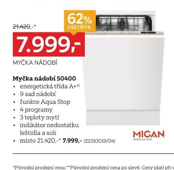 Myčka nádobí 50400