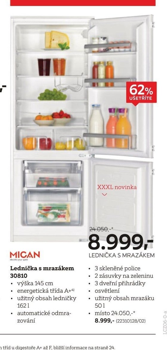 Lednička s mrazákem 30810