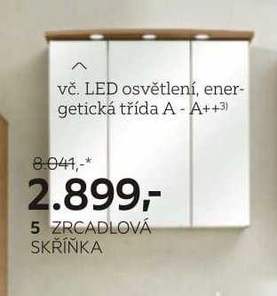 5 zrcadlová skříňka