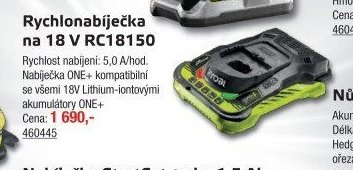Rychlonabíječka na 18 V RC18150