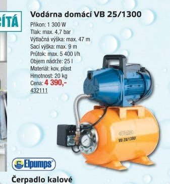 Vodárna domácí VB 25/1300
