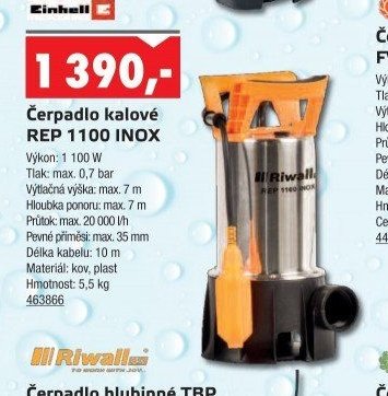 Čerpadlo kalové REP 1100 INOX
