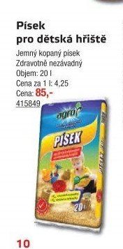 Písek pro dětská hřiště