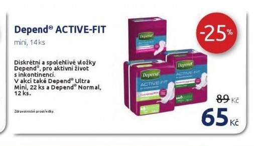 Depend ACTIVE-FIT mini, 14 ks