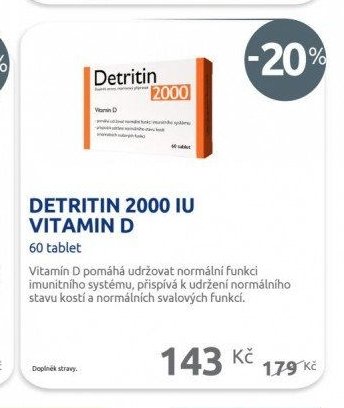 DETRITIN 2000 IU VITAMIN D 60 tablet