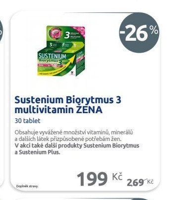 Sustenium Biorytmus 3 multivitamin ŽENA