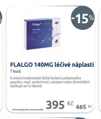 FLALGO 140MG léčivé náplasti