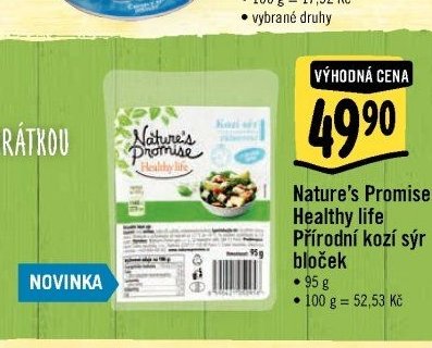 Nature's Promise Healthy life Přírodní kozí sýr bloček